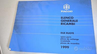 ELENCO GENERALE RICAMBI 1999 DUE RUOTE PIAGGIO 594