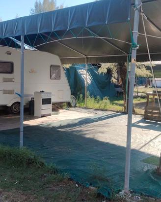 struttura e telo campeggio roulotte