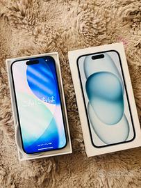 iphone 15 256GB azzurro in perfette condizioni