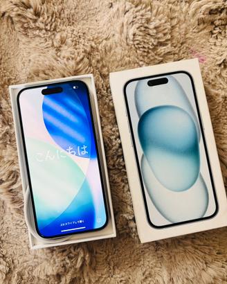 iphone 15 256GB azzurro in perfette condizioni