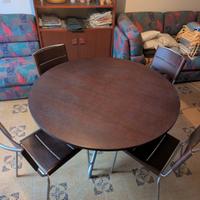 Tavolo design giro rotondo allungabile 4 sedie