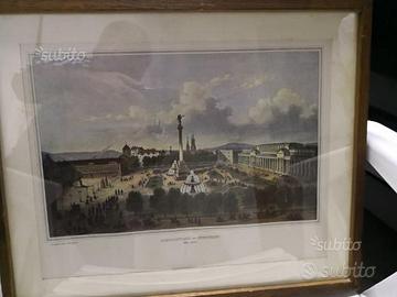 Quadro Stampa originale di Stuttgart del 1860