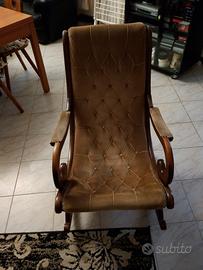 Sedia dondolo vintage