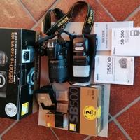 Nikon d 5500 kit 18-140 vr -flash sb 500 nital
