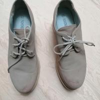 scarpe con lacci camoscio n. 40 zeppa intera