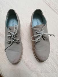 scarpe con lacci camoscio n. 40 zeppa intera