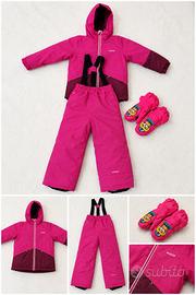 Completo da neve Wedze bimba 4 anni + muffole