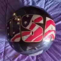 boccia da bowling vintage con borsa