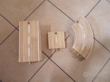 24 pezzi pista legno grande auto o treni