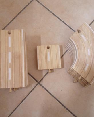 24 pezzi pista legno grande auto o treni