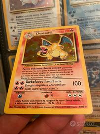 Pokemon set base charizard, nidoking prima edizion
