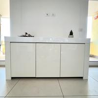 Madia in legno bianco lucido come nuova!