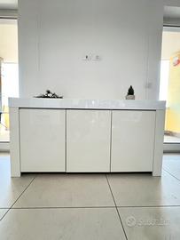 Madia in legno bianco lucido come nuova!