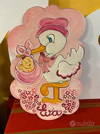 Fiocchi nascita in legno