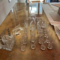 SET COMPLETO DA TAVOLA CRISTALLO E ARGENTO