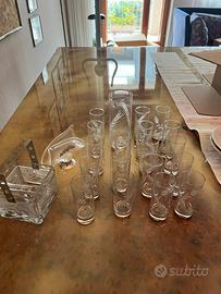 SET COMPLETO DA TAVOLA CRISTALLO E ARGENTO