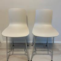 Coppia Sgabello Vitra Hal Cotton White