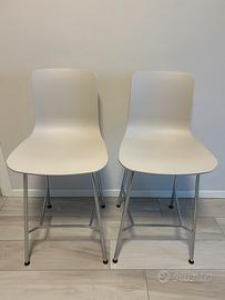 Coppia Sgabello Vitra Hal Cotton White