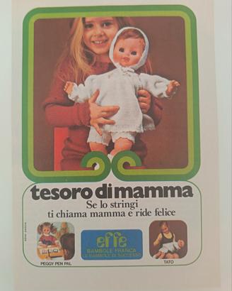 Inserto pubblicitario Effe bambole, 1972