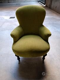 Poltrona francese Napoleone III del XIX secolo