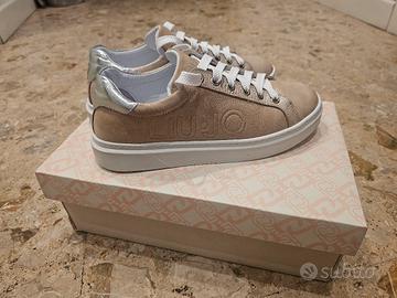Sneakers Platform Liu Jo in Suede Nude con Dettagl