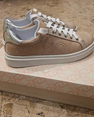 Sneakers Platform Liu Jo in Suede Nude con Dettagl