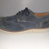 SCARPE MOOD ZIPPER IN CAMOSCIO BLU N.46