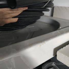 Piatto doccia in porcellana bianca 110x73 cm foro