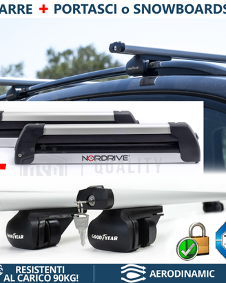 Barre da Tetto per SSANGYONG + Portasci NORDRIVE