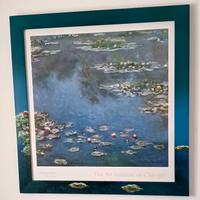 Stampa di MONET con cornice dipinta a mano