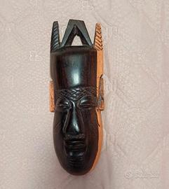 maschera africana ornamentale in ebano 