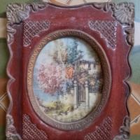 Quadretto Antico con villetta dei primi del 1900