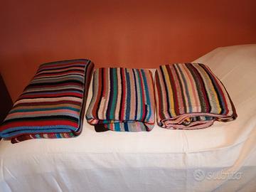 coperte plaid vintage in lana uncinetto