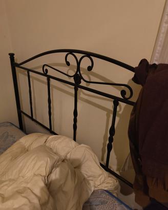 rete e letto in. ferro battuto completo di testier