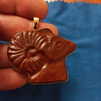 pendente oro 18 carati Murrina veneziana antica