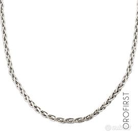 Subito - ORO FIRST - Collana oro bianco 18kt maglia intrecciata -  Abbigliamento e Accessori In vendita a Roma