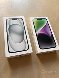 Scatola per iphone 14 e 15 e apple watch