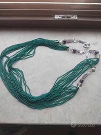Grande collana con chiusura in argento 