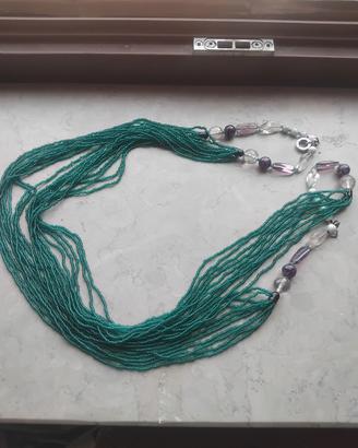 Grande collana con chiusura in argento 