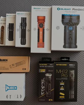 NITECORE, OLIGHT, WUBEN