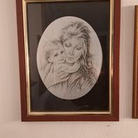 Litografia Giuseppe Tarantino la maternità 