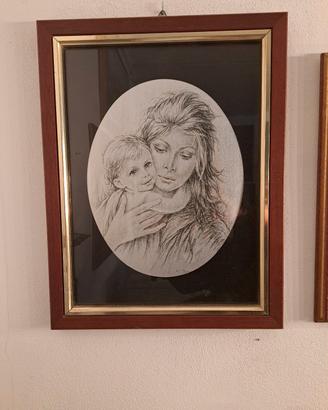 Litografia Giuseppe Tarantino la maternità 