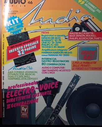 rivista AUDIO REVIEW n° 46 del 1986