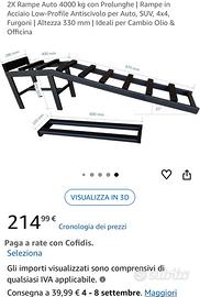 Rampe Auto 4000 Kg con Prolunghe