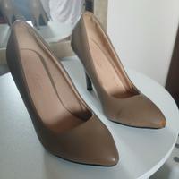 Scarpe donna decolletè color tortora