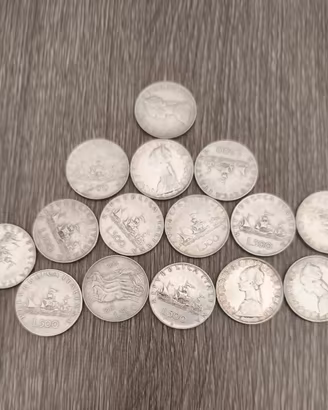 lotto nr 15 “500 lire d’argento “ anni vari.
