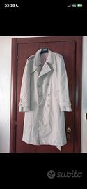 Trench vintage beige doppiopetto fluido leggero