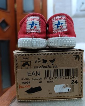 scarpe bimbo cienta rosse.taglia 24.