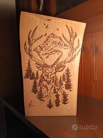 Disegni pirografati su legno 