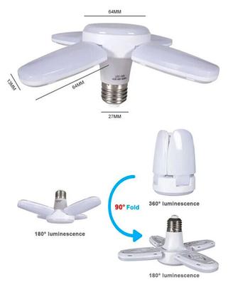 Lampada 28W LED 4 pannelli  E27 luce bianca